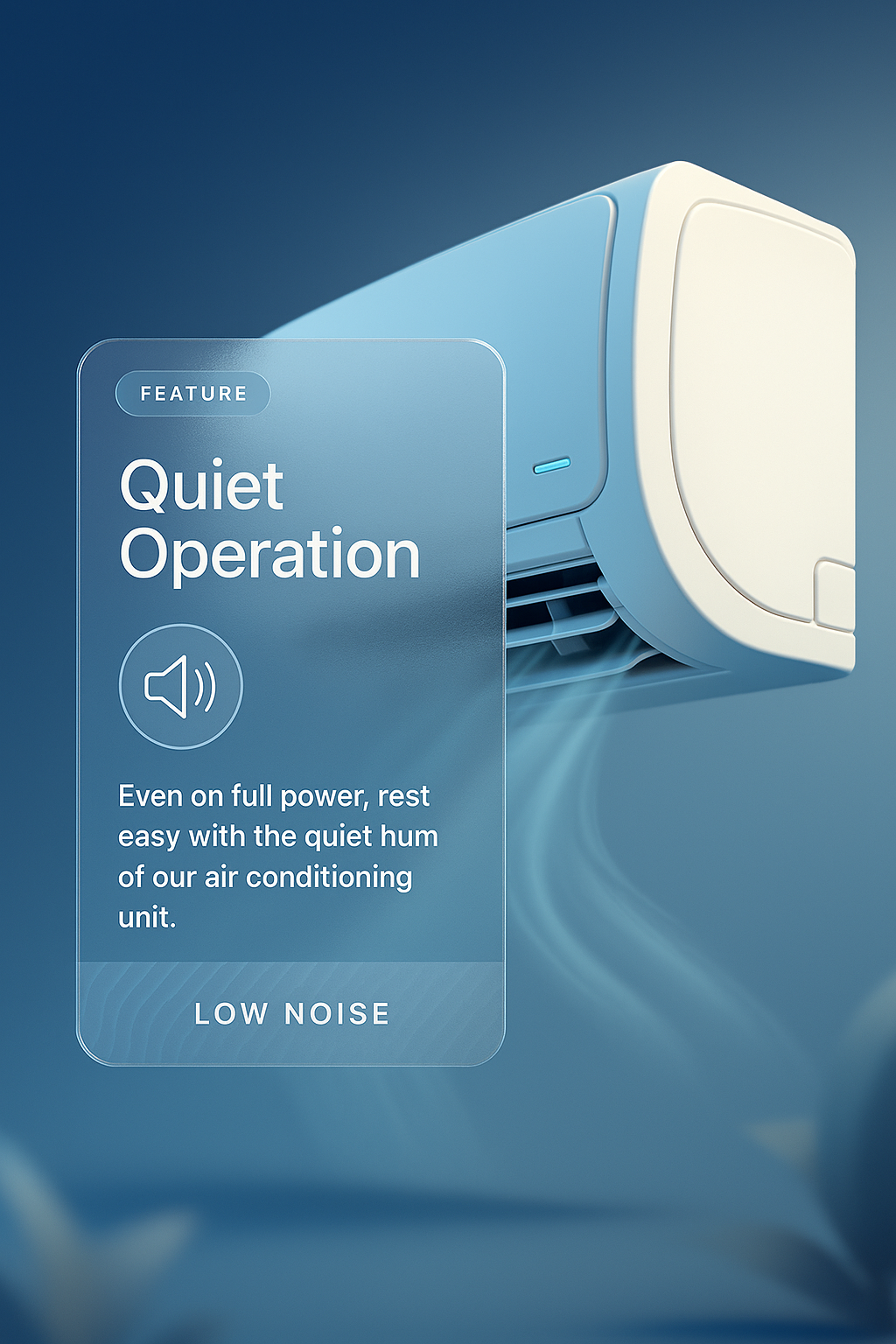3D Air Conditioning Unit with Feature Display