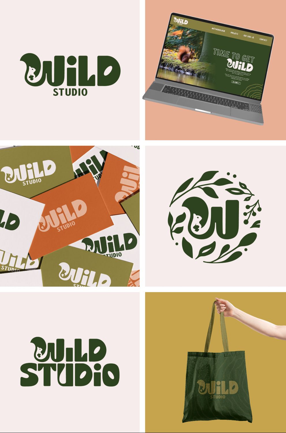 Graphic Design Tips, Squirrel Brand Design, Whimsical Logo Variations, Letter W Initial
