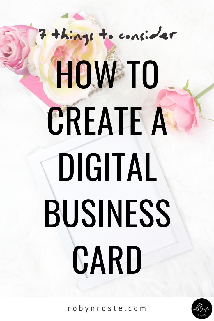 How to Create a Digital Business Card – Robyn Roste