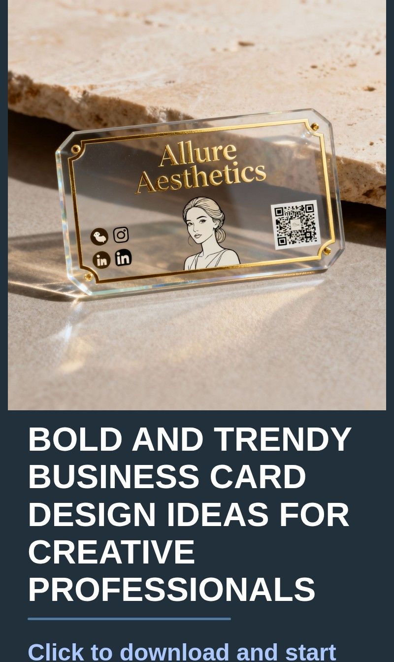 Bold and Trendy Business Card Design Ideas for Creative Professionals