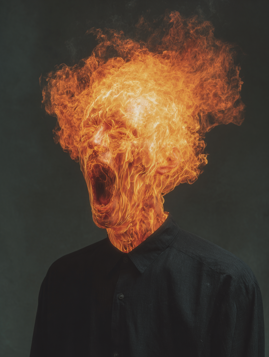 Burning Out | A Powerful Surreal Portrait of Rage