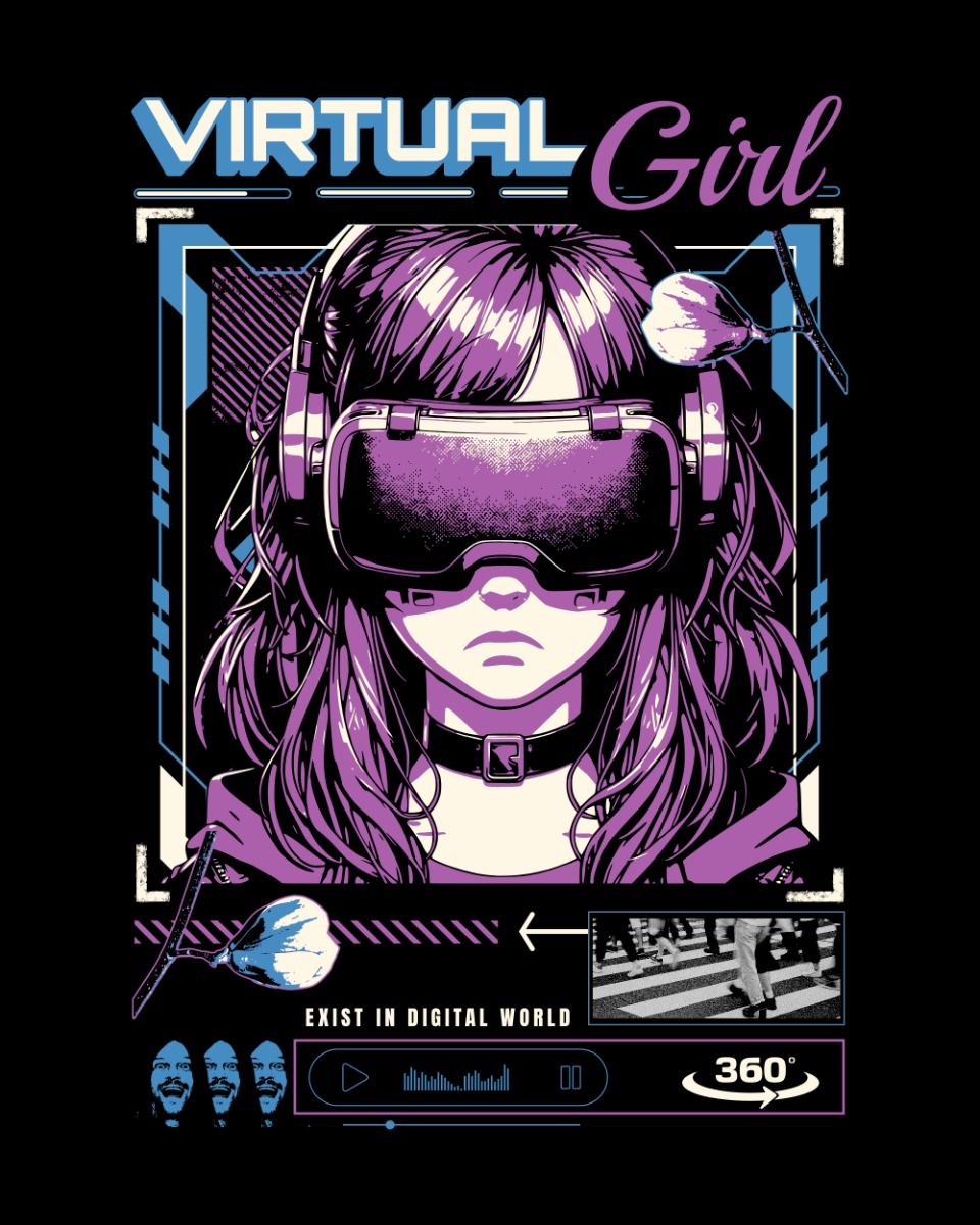 Editable Virtual Girl Design Template