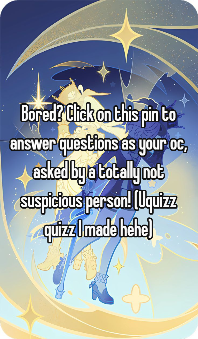 Bored? Answer questions as your oc!