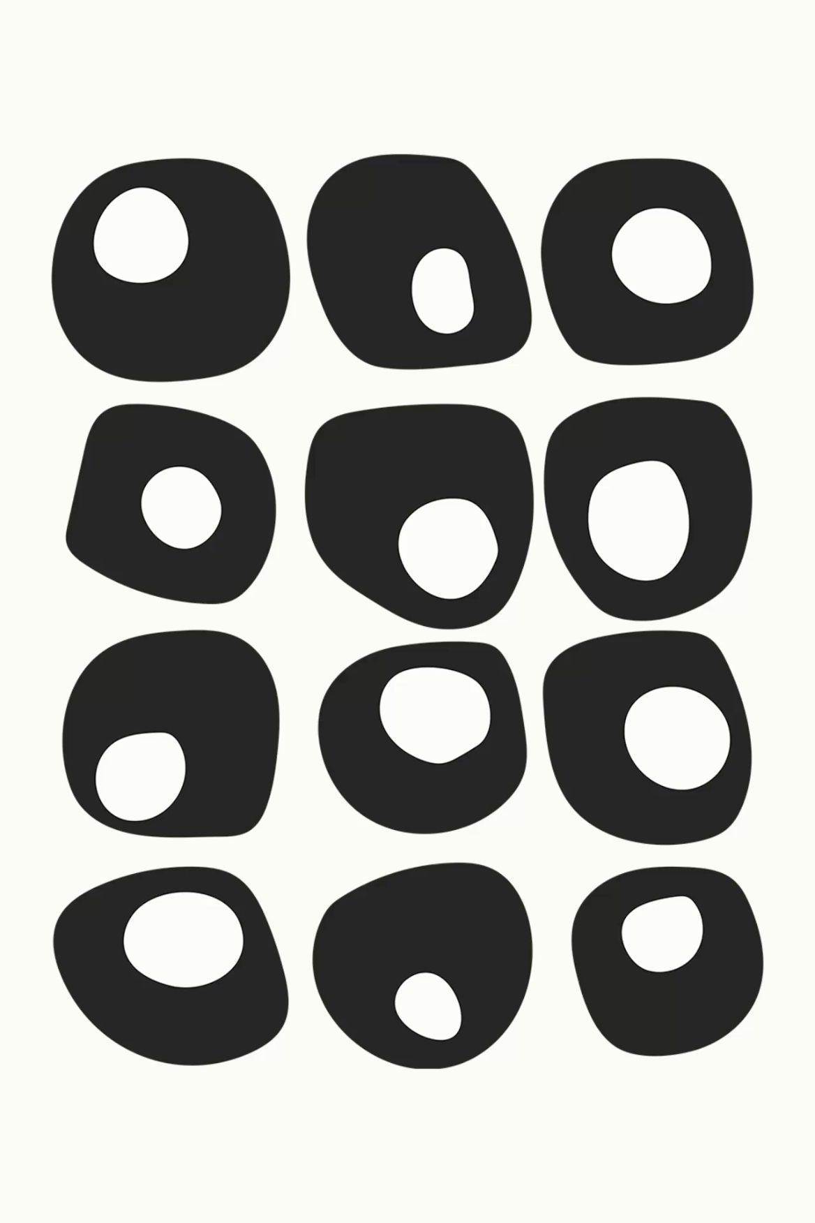Minimalist Abstract Art – Black and White Modern Design