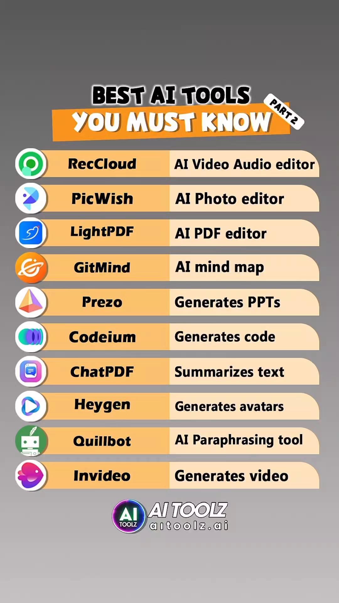 Best AI Tools you must know (part 2) #aitools #bestaitools #aitool #topaitools #aitools2024 #aivideo