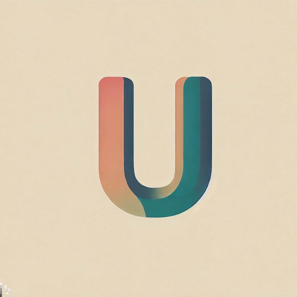 Letter U vector logo design