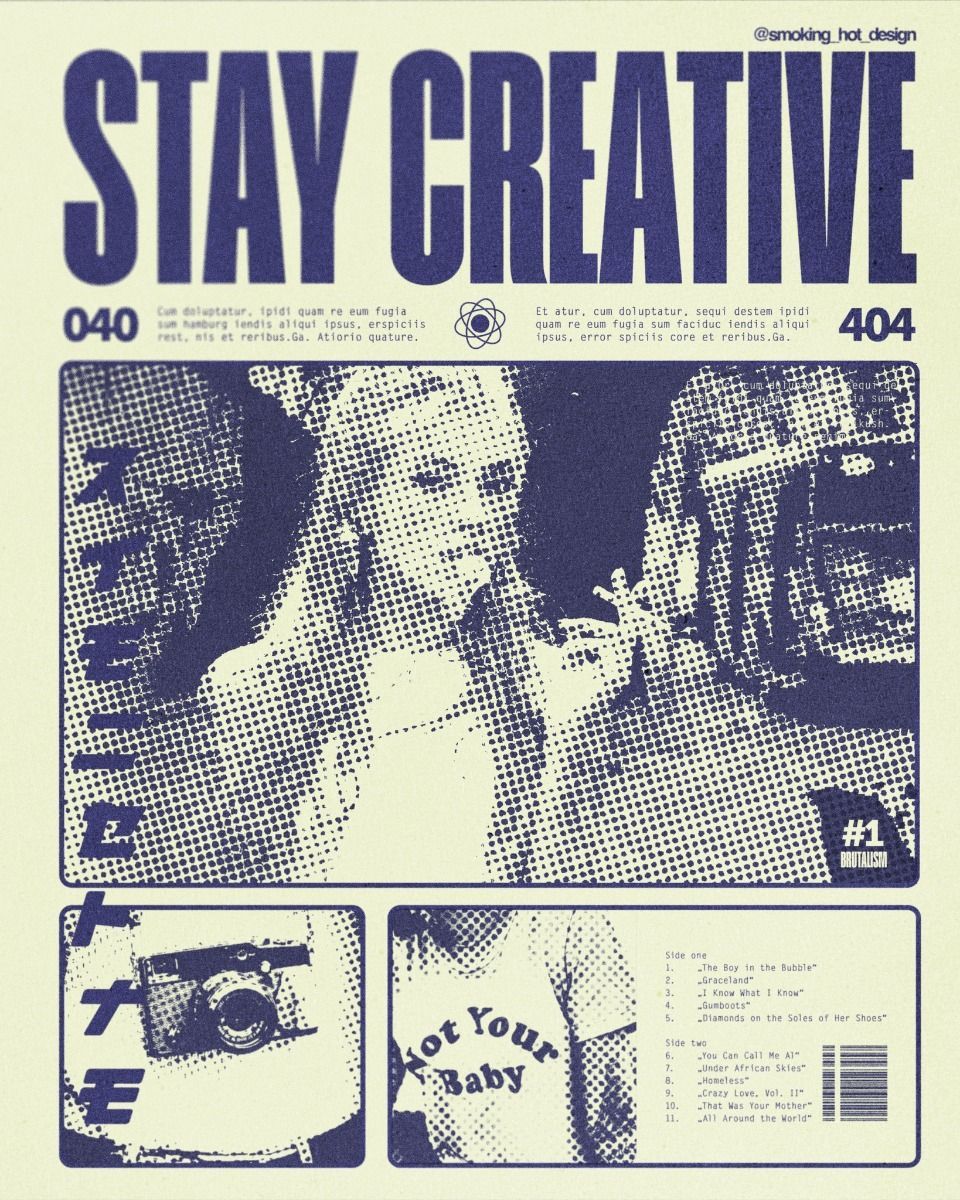 Halftone Retro Vibes: 2024’s Graphic Design Trend by Smoking_hot_designs