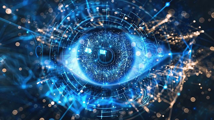 Ai Generated Eye Matrix Cyber Technology Blue Background, Eye, Matrix, Cyber Background Image And Wallpaper for Free Download