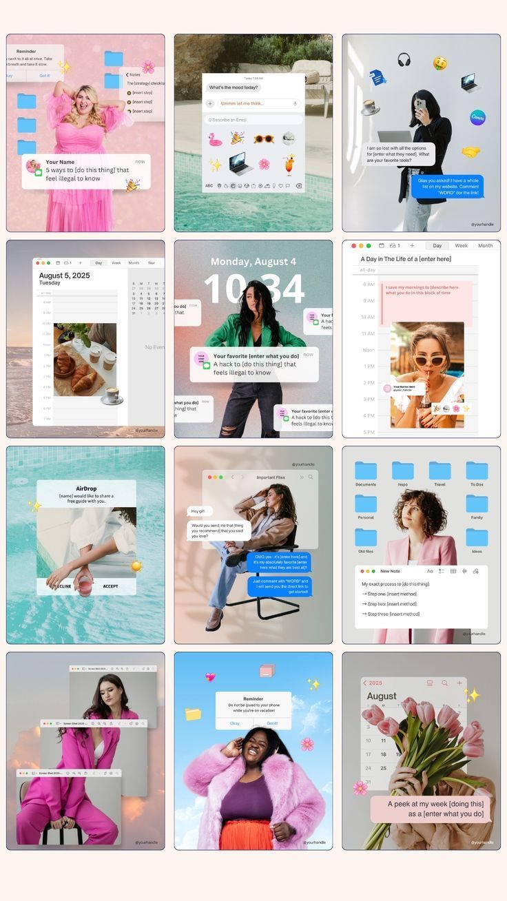 iOS-Inspired Canva Templates for Instagram Posts