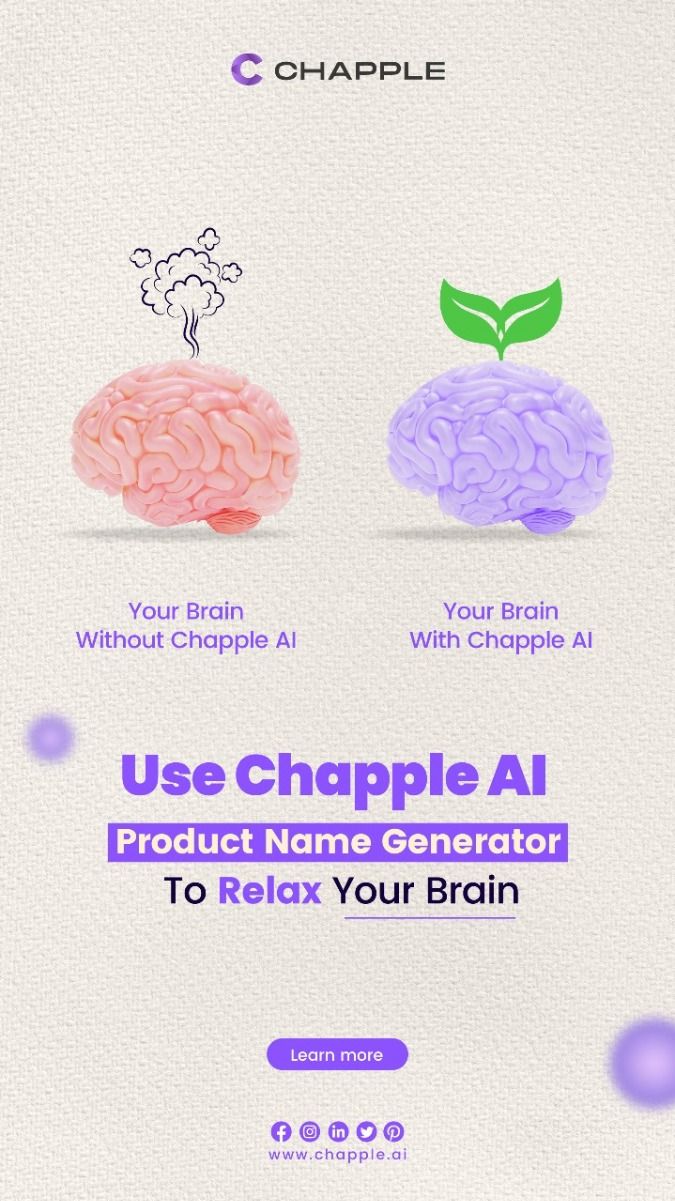 Unleash Creativity: Chapple AI Product Name Generator – Where Ideas Flourish