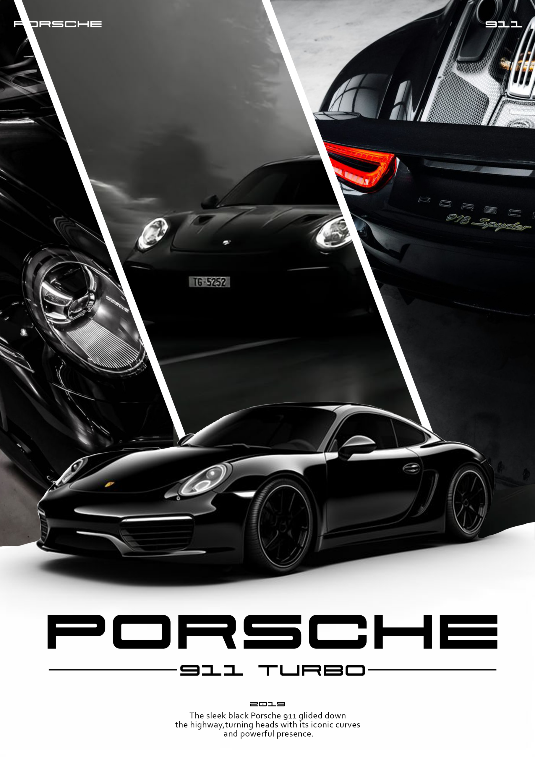 Porsche 911 turbo poster design