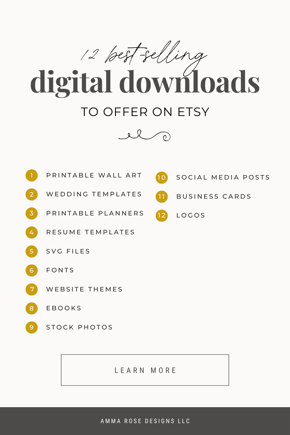12 Best Selling Digital Downloads on Etsy | Amma Rose Designs Blog