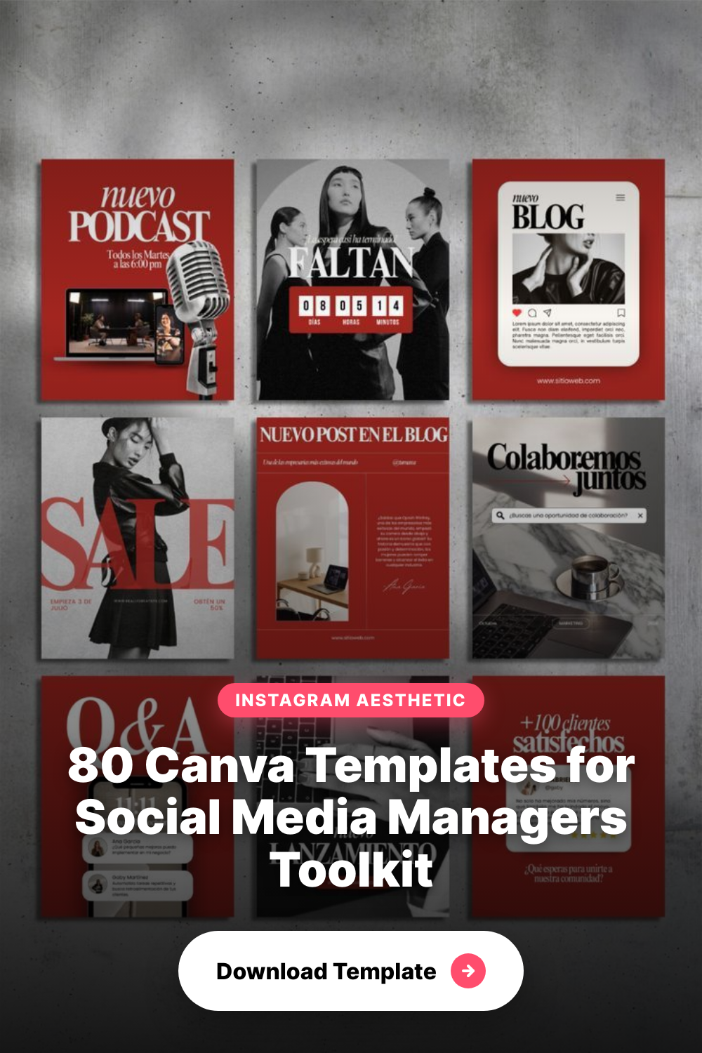 80 Canva Templates for Social Media Managers Toolkit