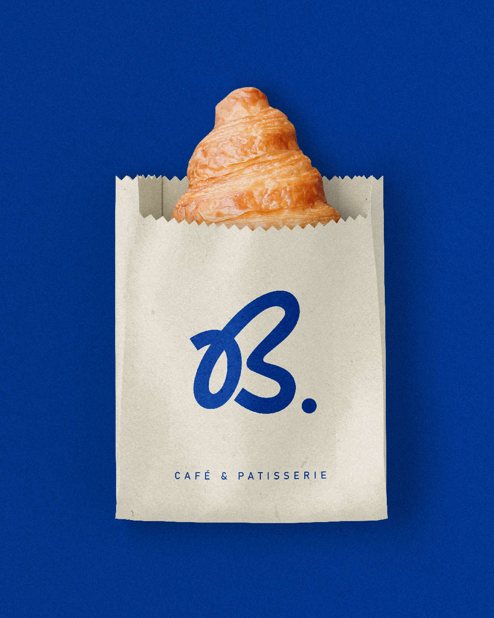 Bleu. café & patisserie logo and brand identity