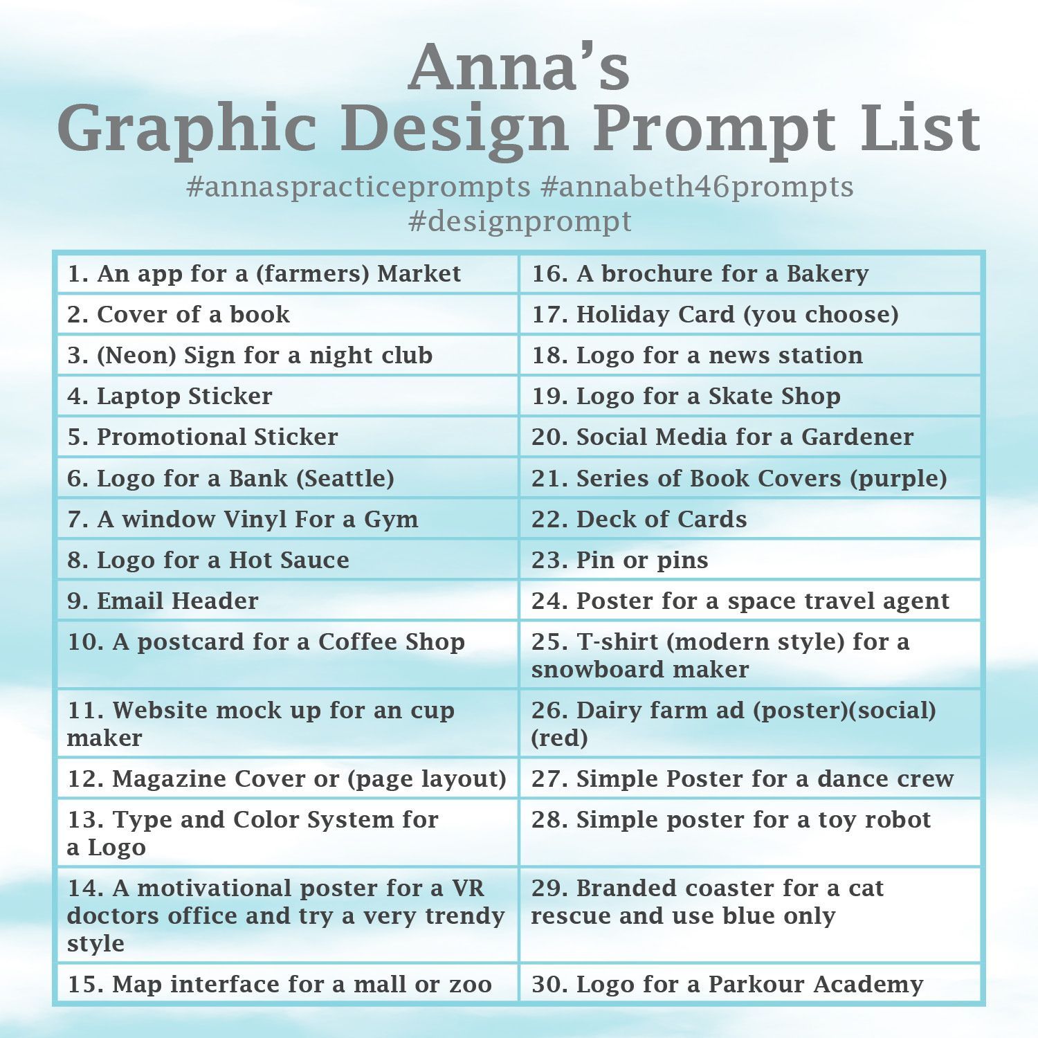 Graphic Design Prompts