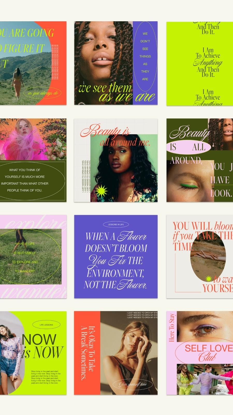 Colorful and fun Instagram social media template design by JZ Creative Space