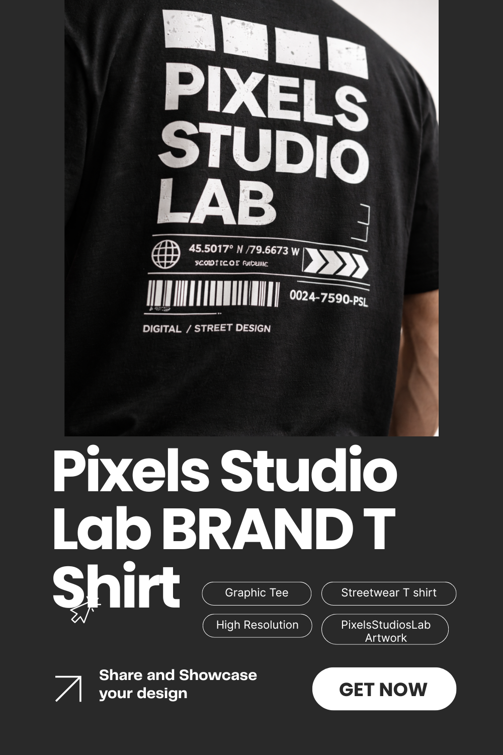 Pixels Studio Lab Graphic T-Shirt – Streetwear Digital Design