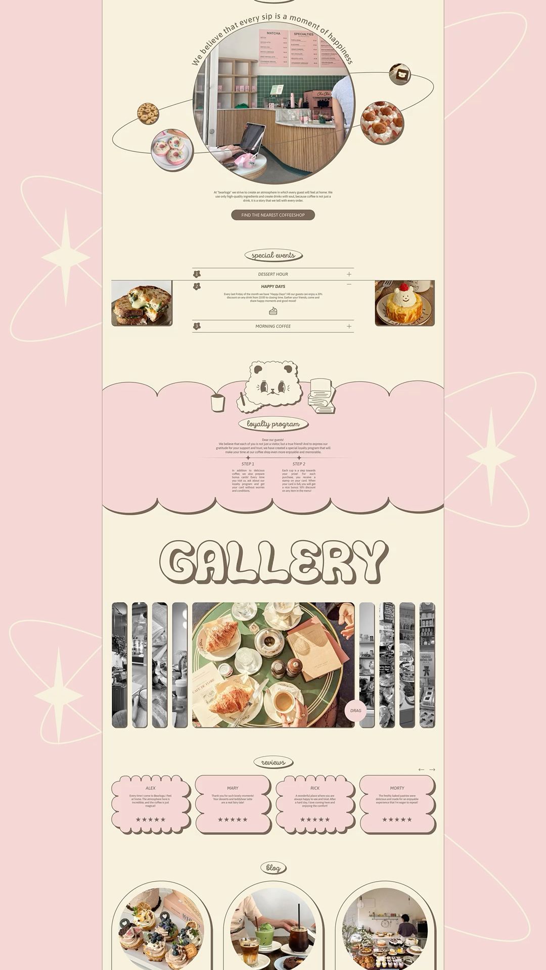 Berloga Coffeeshop / Corporate website / UX / UI