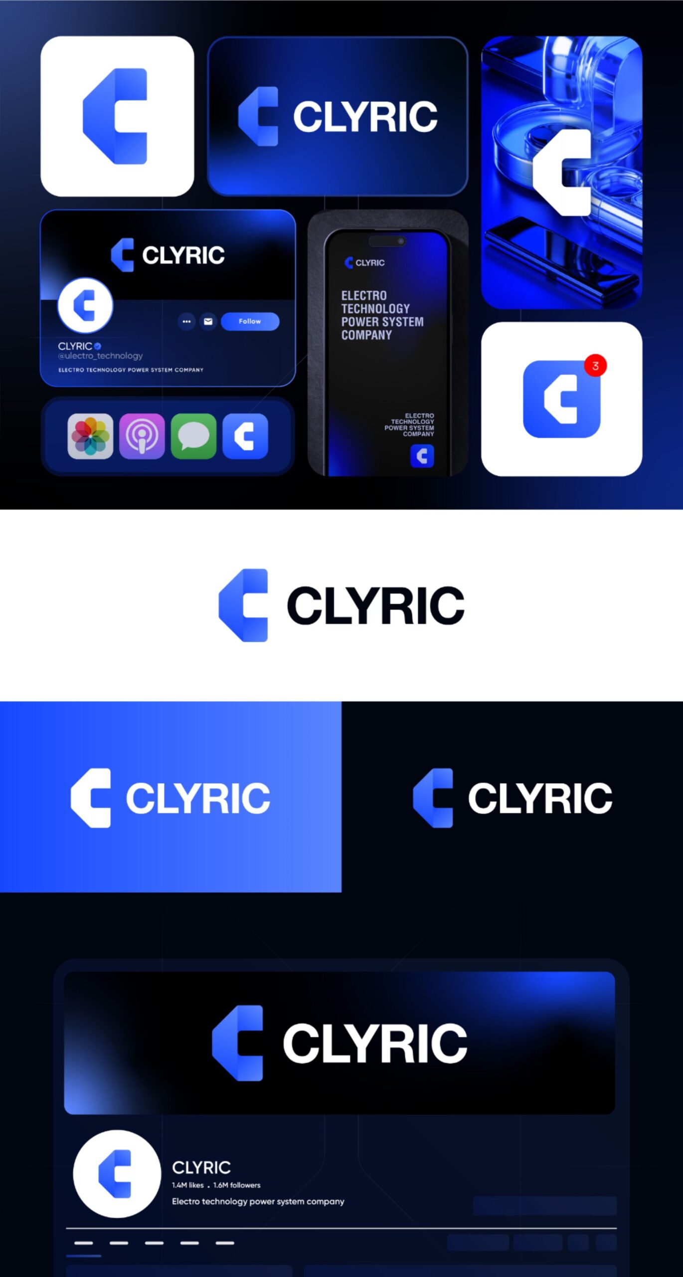 Clyric – Logo Design Concept for Technology Innovation