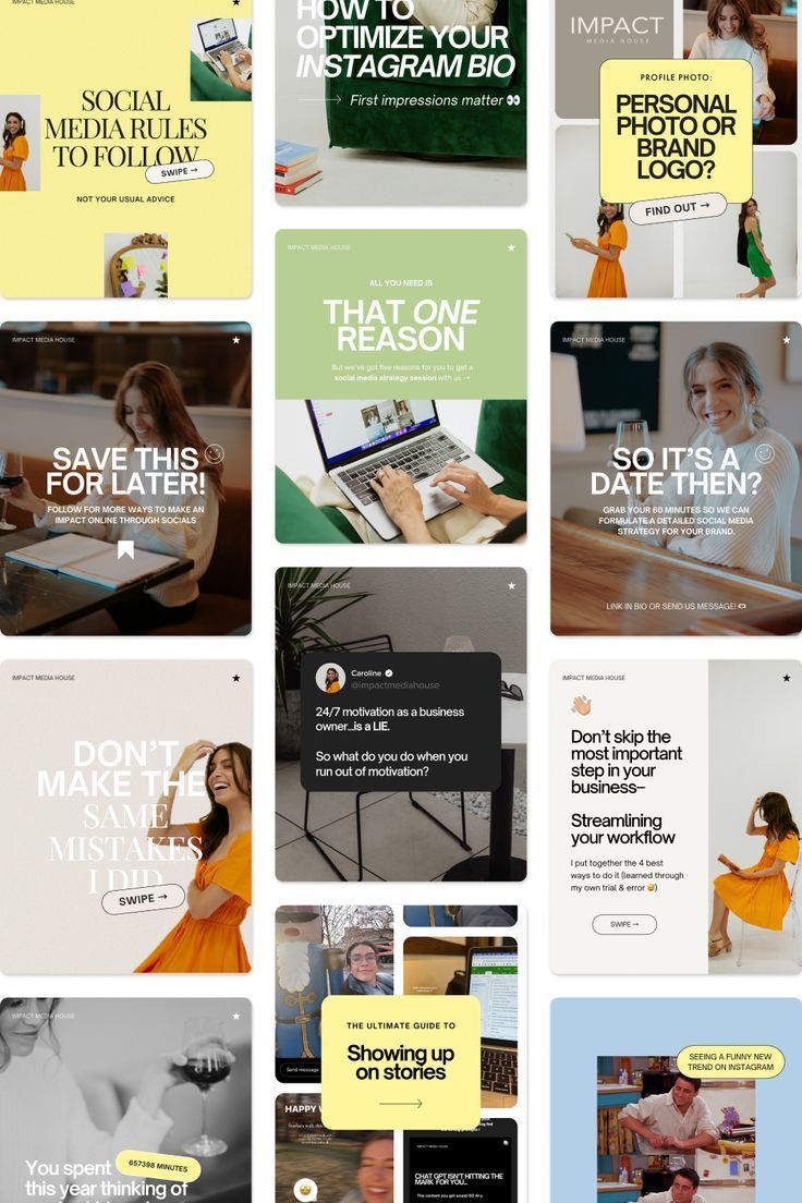 Impact Media House: Content Bundle – Busy Book, Instagram Feed & Grid Inspiration