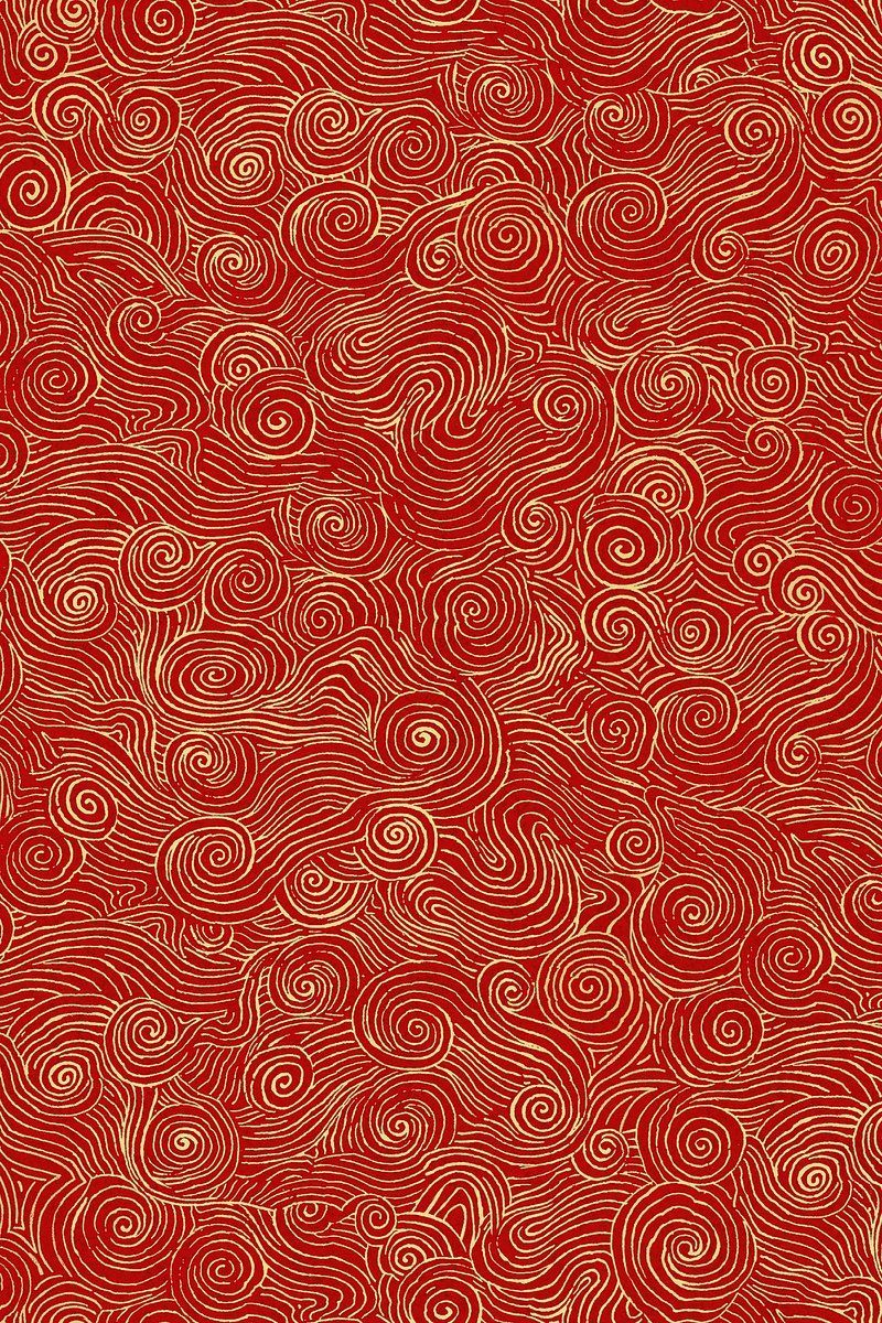 Acquire a premium red Chinese wave pattern created by Katie.