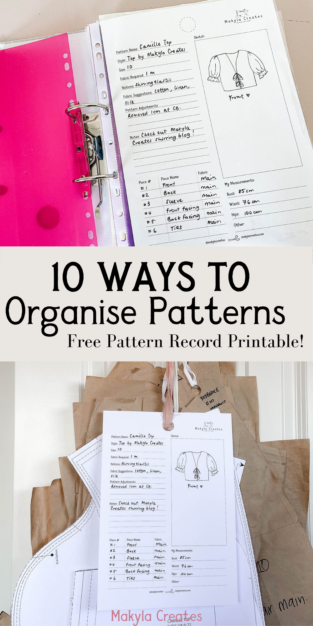 10 ways to organise your PDF sewing patterns!