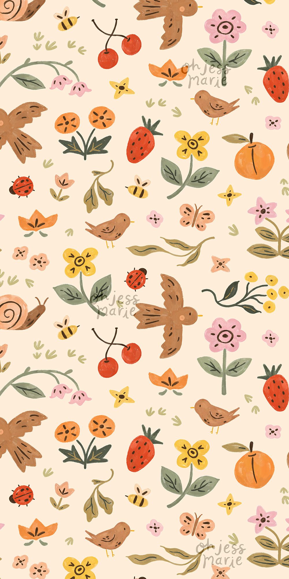 In Bloom – Gouache Nature Print