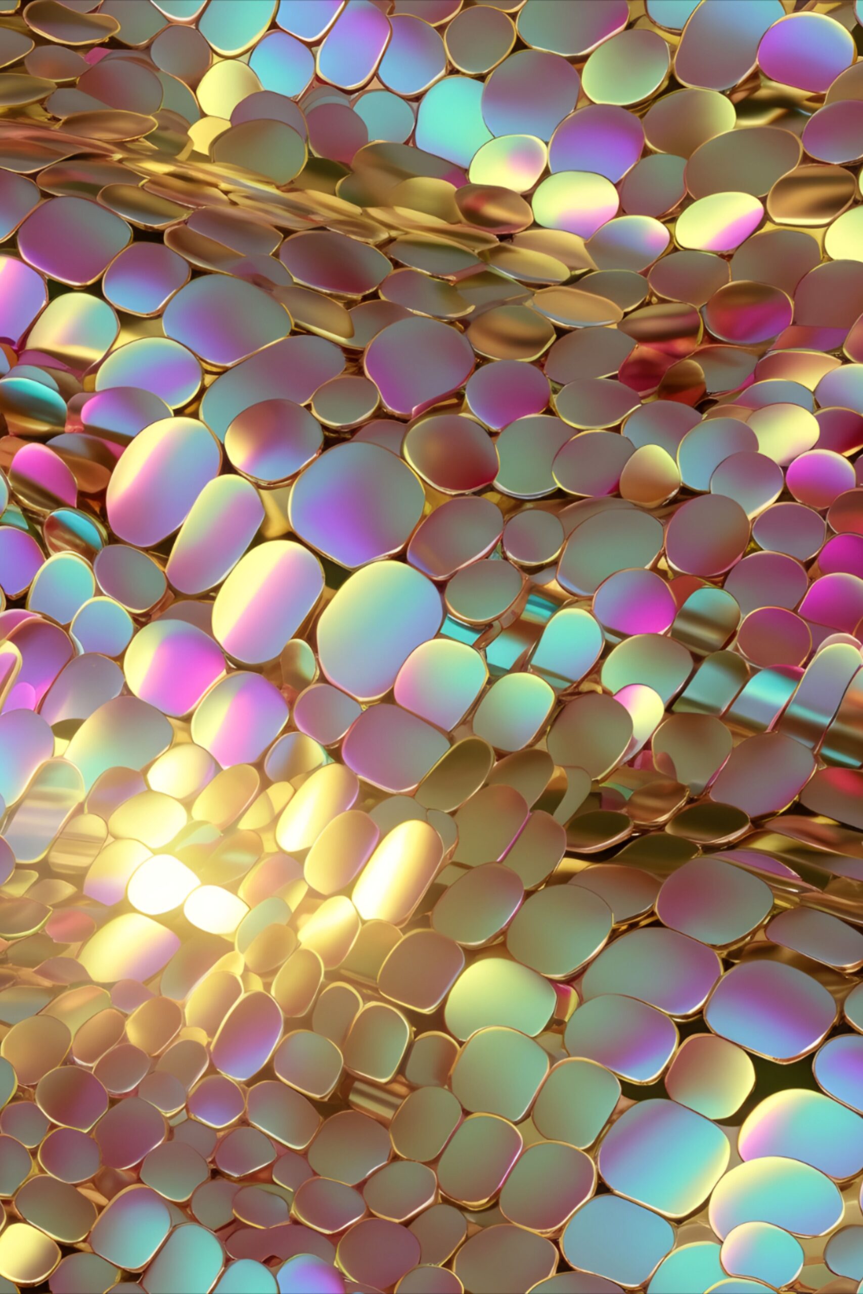 3D Rendering Holographic Digital Paper Pack, Iridescent Texture Backgrounds, Scrapbooking Papers