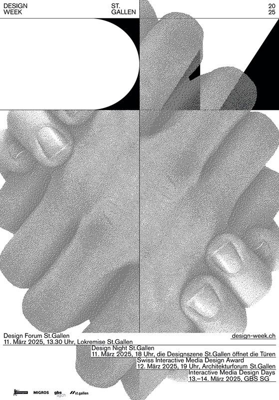 “Design Week St.Gallen”, 2024, by Sino Borando, Alessio Borando for 100 beste Plakate – typo/graphic posters