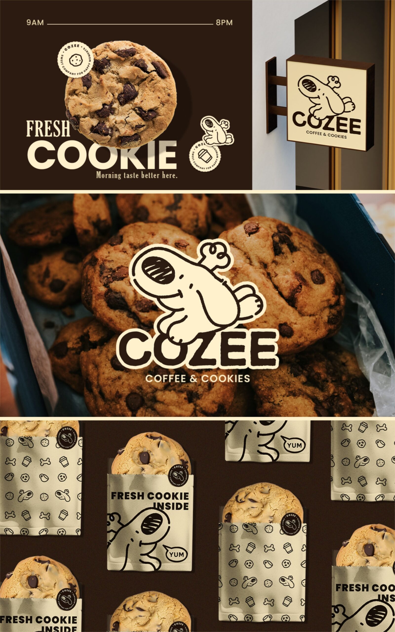 Cozy Cookie Shop Branding – Café & Bakery Identity