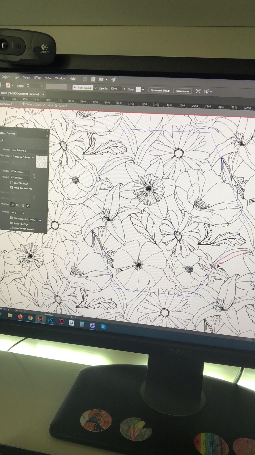 Pattern making process in Illustrator