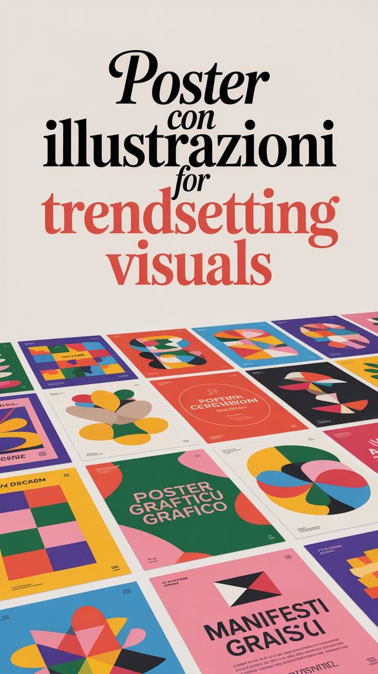 Graphic Design Posters Featuring Poster Con Illustrazioni For Trends