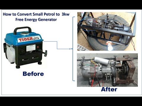 How to Turn Small Petrol Generator to 3kw Free Energy| Fuelless Generator