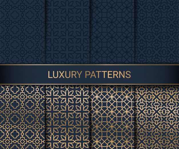 Set of luxury seamless patterns artwork,   illustration | Premium Vector