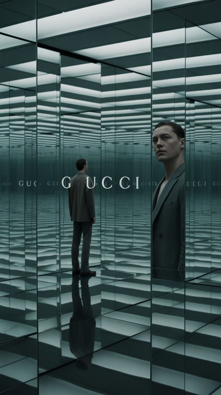 🪞 Reflections of Power | Mirror Maze Gucci Campaign Visual