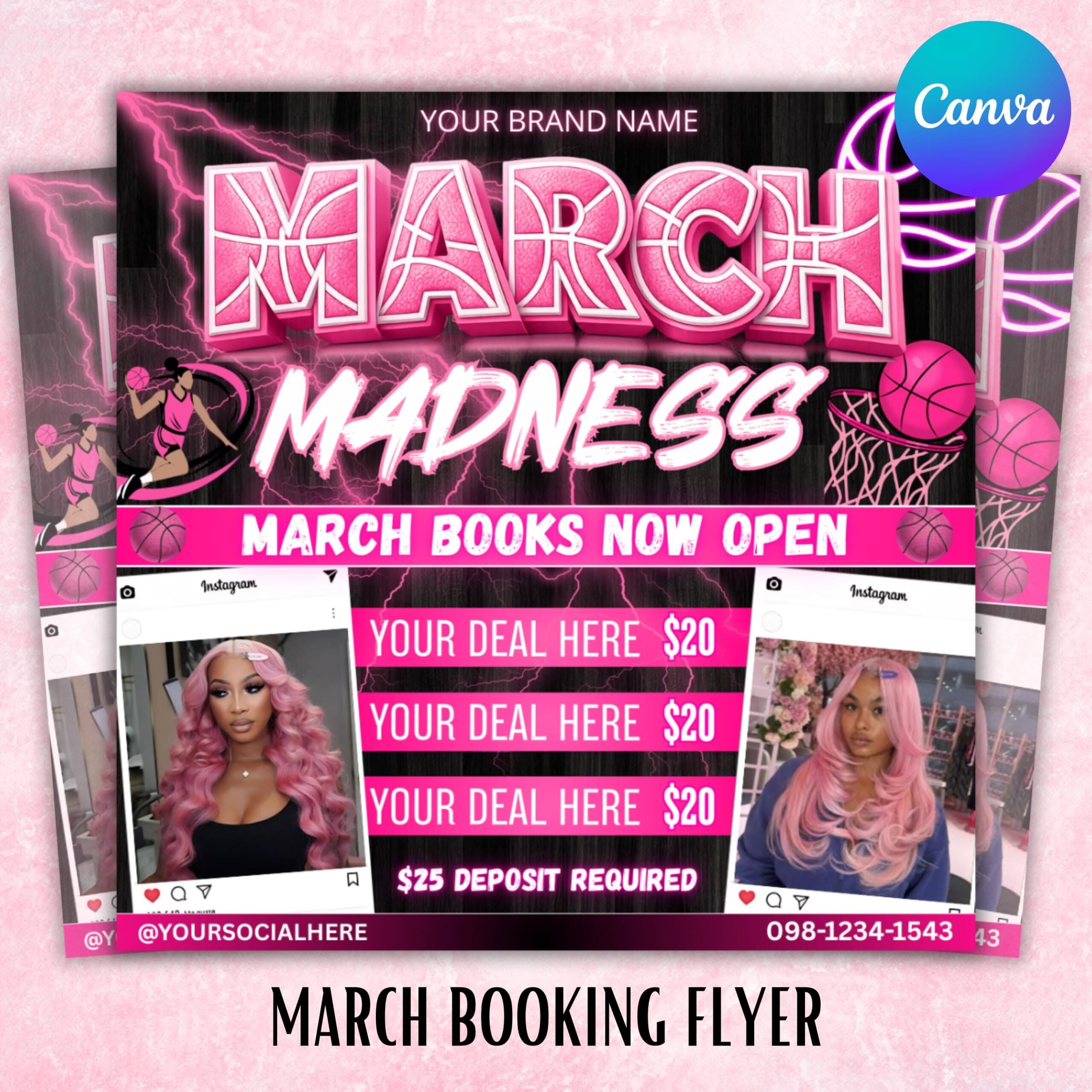 Prospectus de mars sur les réservations, Prospectus sur les réservations, Prospectus sur rendez-vous disponibles, Prospectus sur la folie de mars,Réservez maintenant, Prospectus sur les réservations de mars, Prospectus sur Canva, Soldes de mars