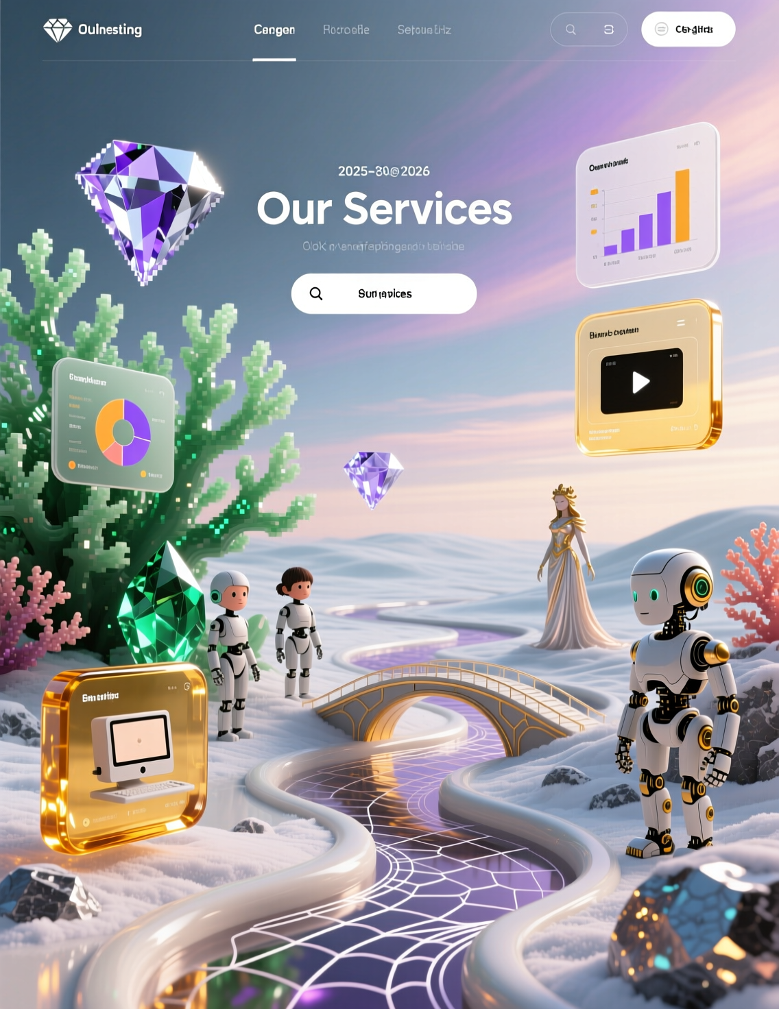 Nature-Tech UI Design — Organic Panels & Gradient Glass for SaaS