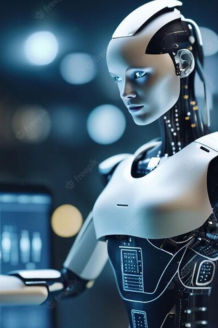 Humanoid showing cyber technology Photography AI Image