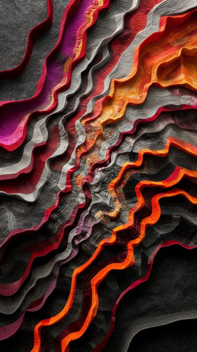 Level Up Your Setup: Vibrant 3D Geometric Desk Mat