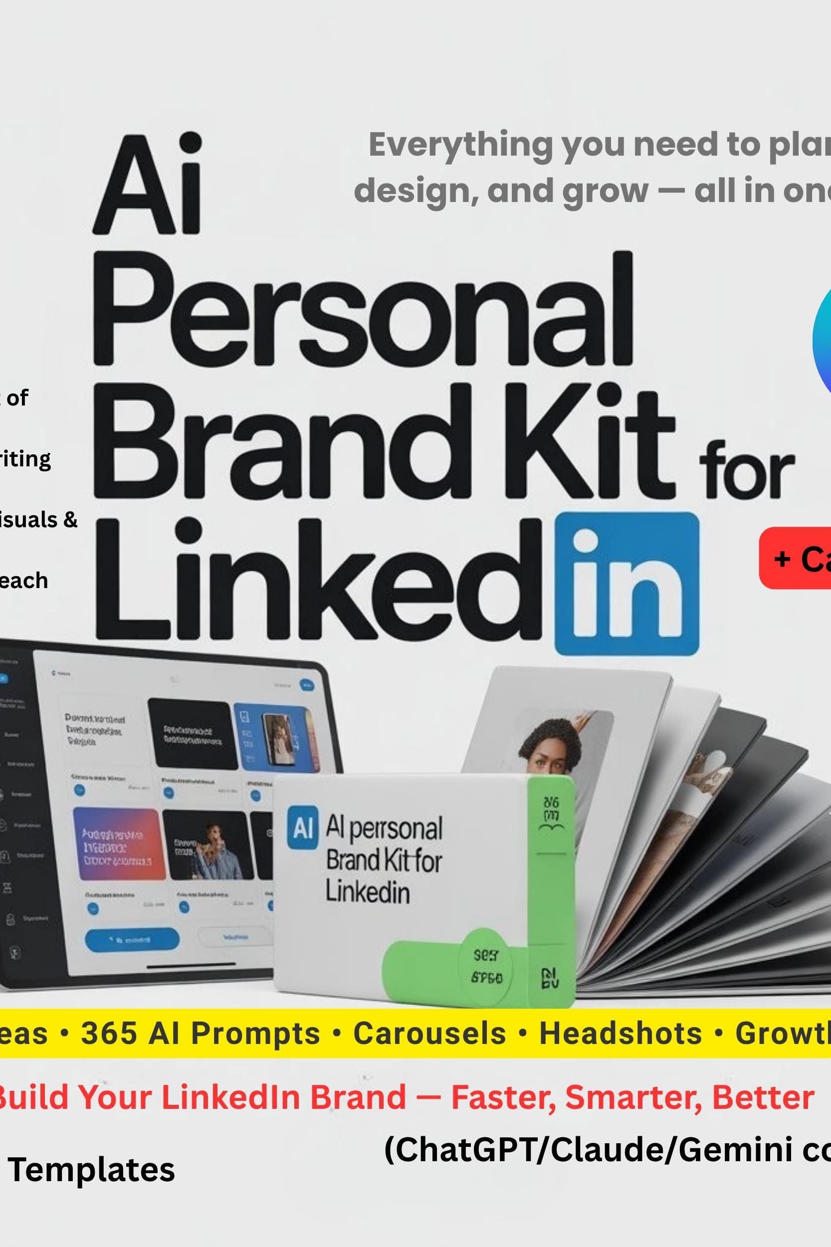 Ultimate LinkedIn Brand Kit with 365 Post Ideas & AI Prompts