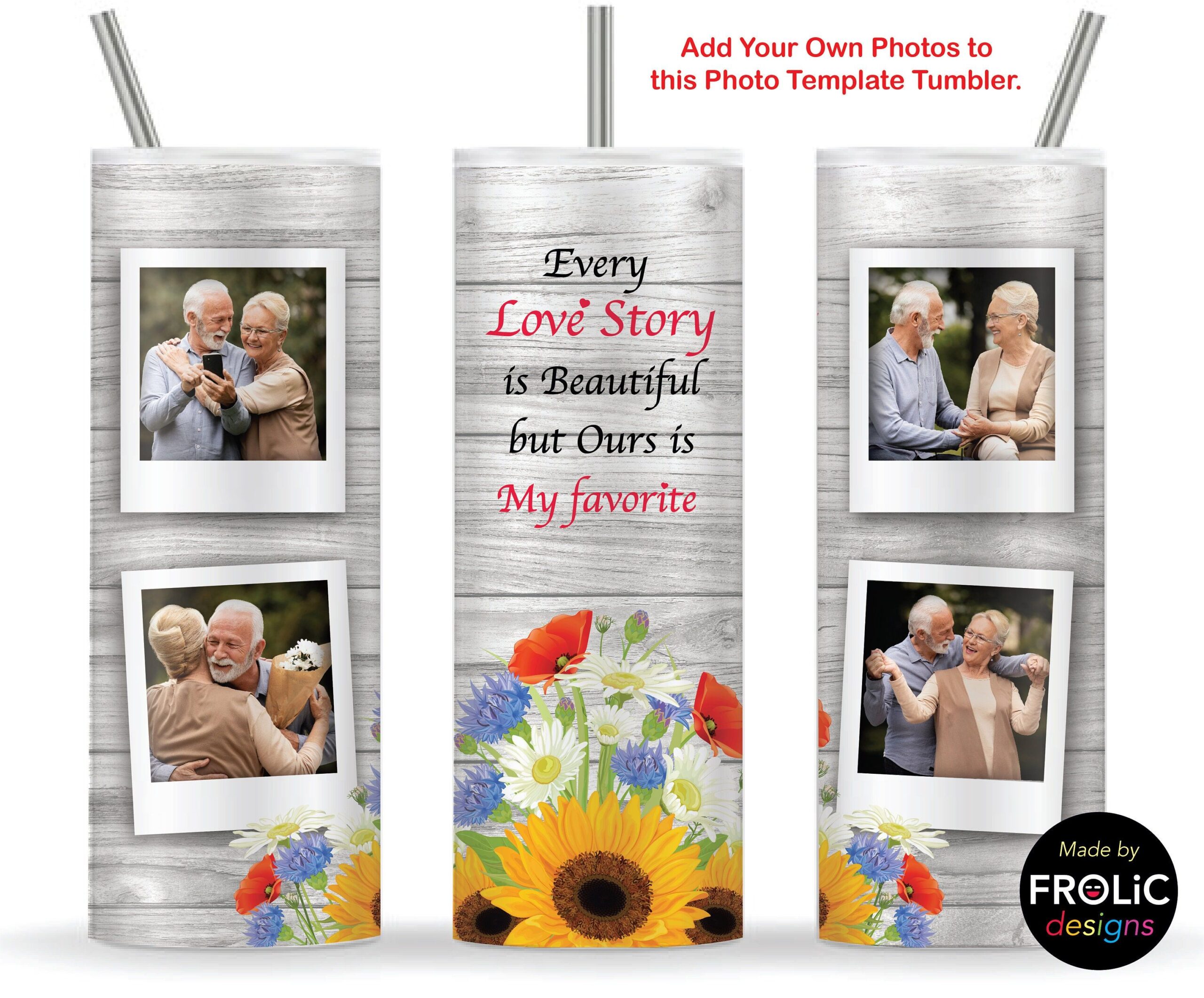 Mr and Mrs, Wedding Anniversary Tumbler Wrap, 4 Photo Frames, Couples Tumbler, Anniversary Gift for Her Women, 20oz Skinny Tumbler Wrap – Etsy