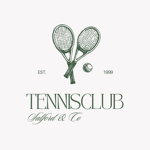Vintage Tennis Logo Template in 2025 | Vintage tennis, Sjablonen, Vintage…
