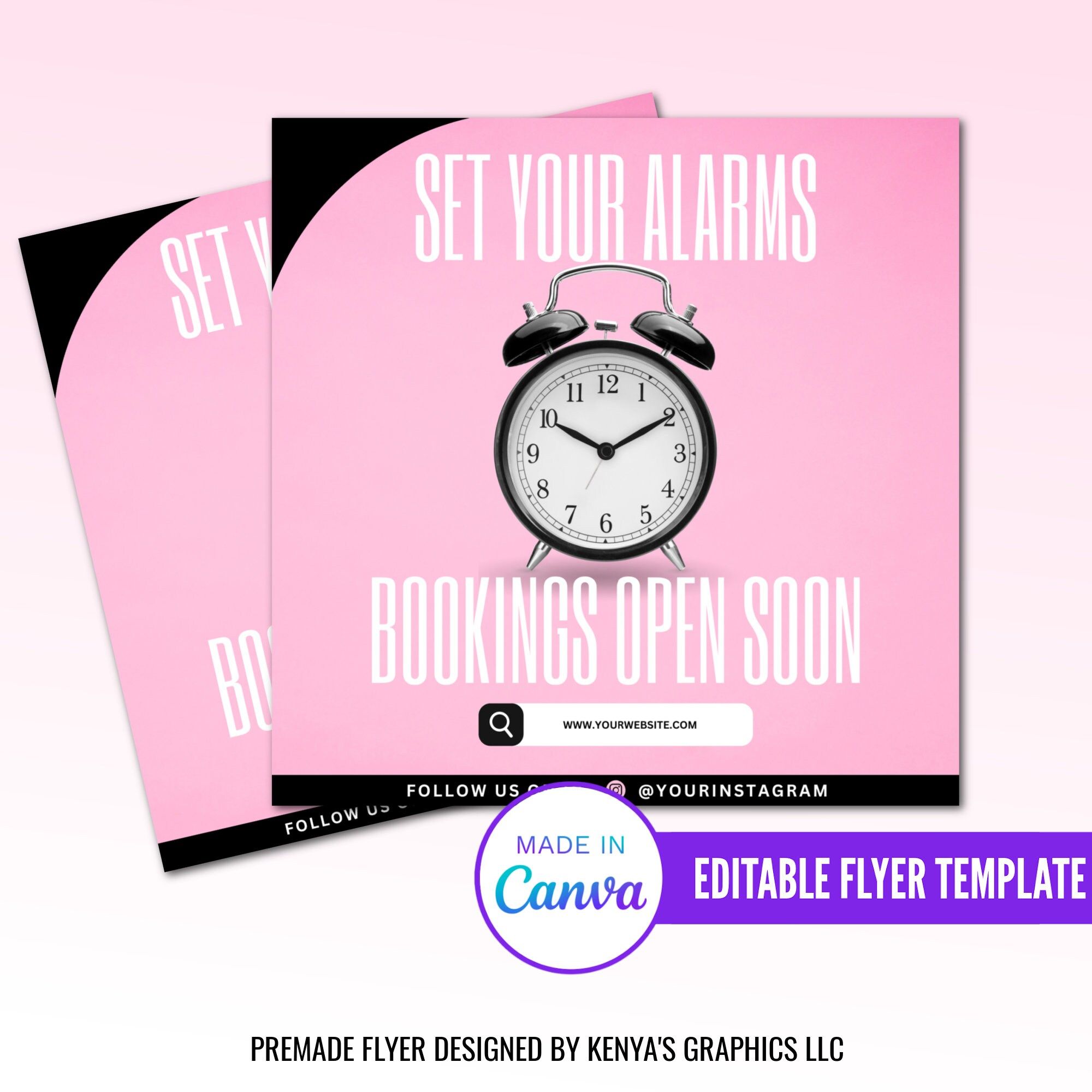 Flyer Booking Soon, Flyer de réservation modifiable, Poster de publication Instagram, Flyer de réservation de bricolage, Flyer pour homme d’affaires, Flyer Rendez-vous disponibles