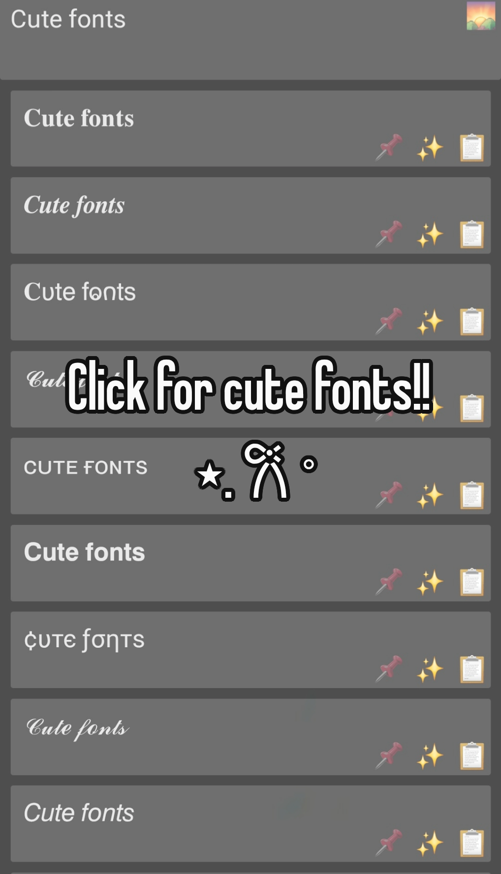Website for cute fonts