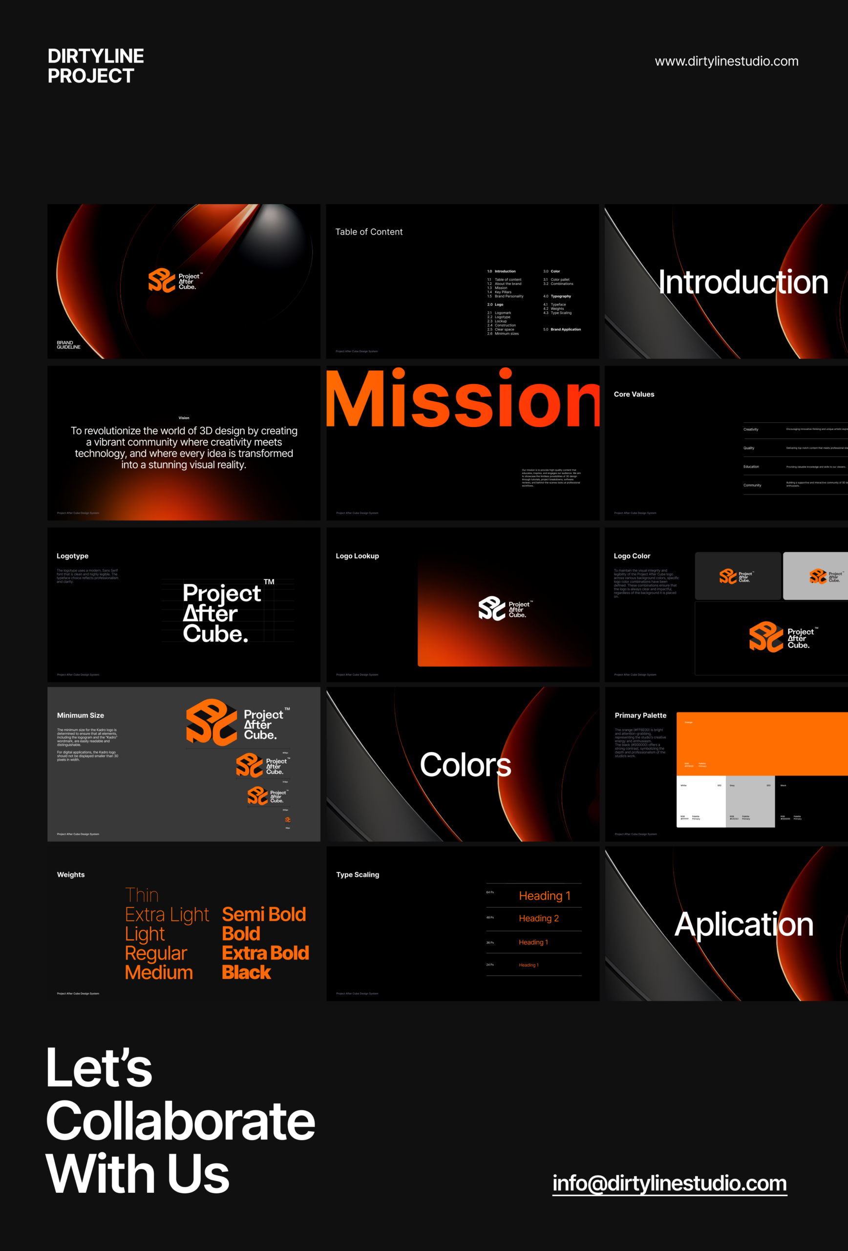 Branding – Project After Cube: Visual Identity & Graphic Elements Showcase