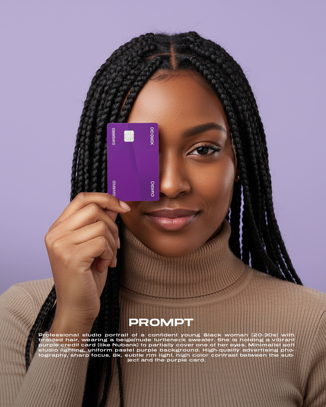 PROMPT Fintech: Retrato Profissional 4K para Marketing de Cartões