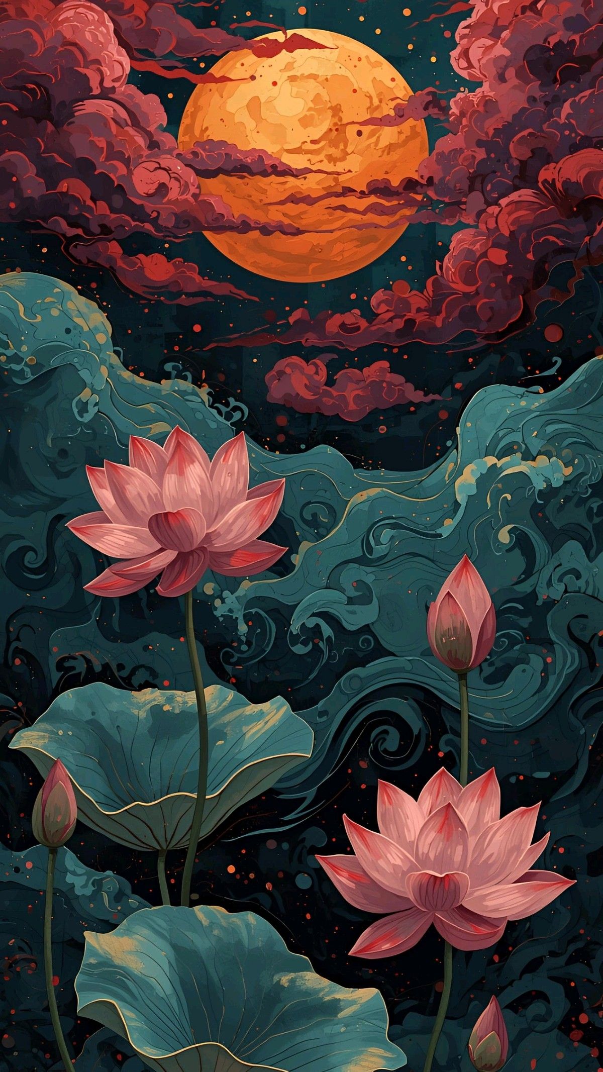 Aesthetic iPhone Wallpaper Lotus Flowers Blooming .