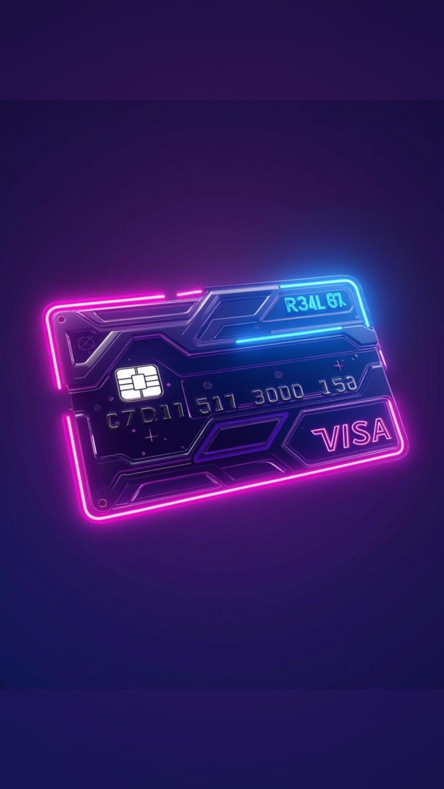Futuristic Credit Card Template Design