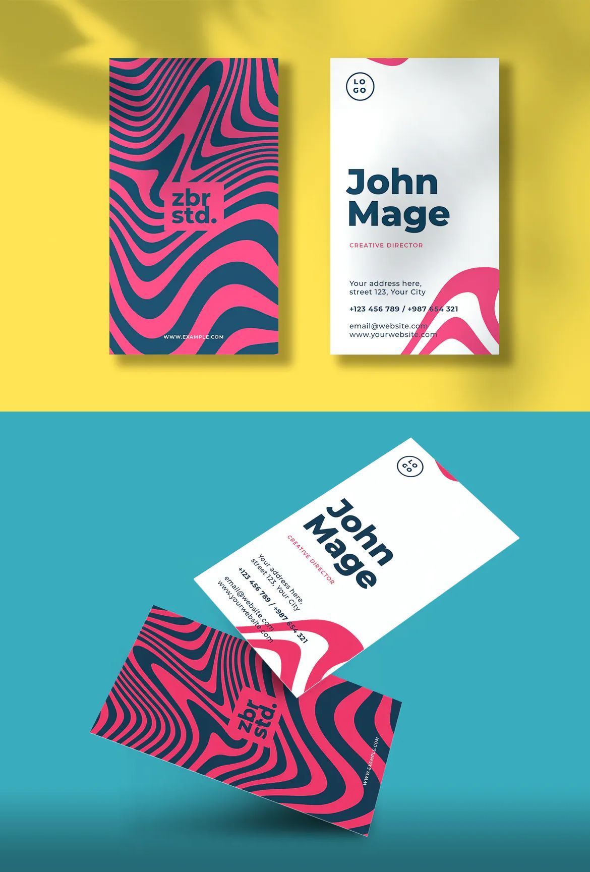 ✅Zbr Business Card Template AI, PSD