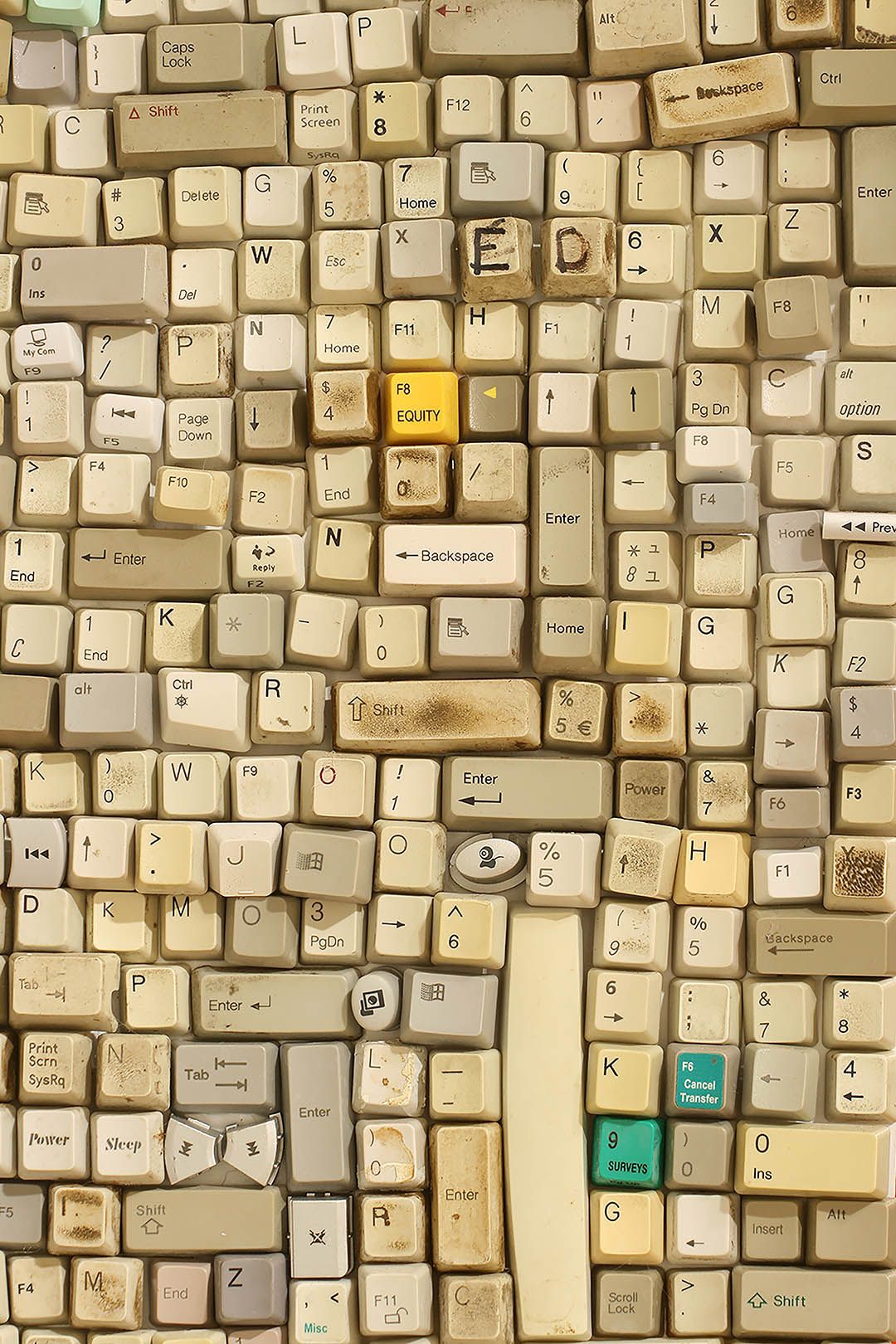 What happens when you turn computer keyboards into wall coverings?